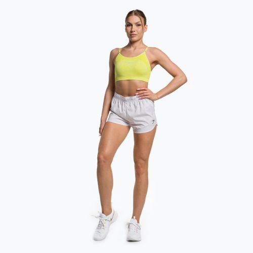 Gymshark Flex Strappy Sports glitch sutien de fitness cu bretele galben marl