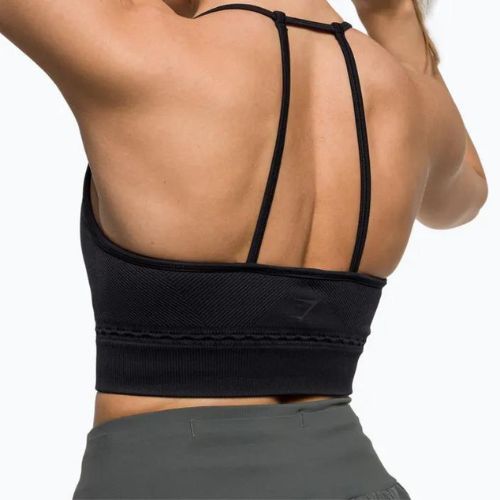 Gymshark Studio Sports sutien de fitness negru