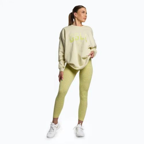 Hanorac de antrenament pentru femei Gymshark Gfx Gslc Oversized galben/alb