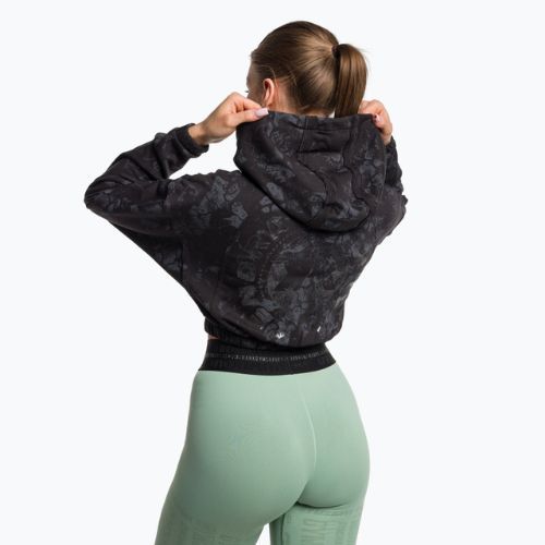 Hanorac de antrenament pentru femei Gymshark KK Twins KK Twins Zip Up Crop negru/albastru