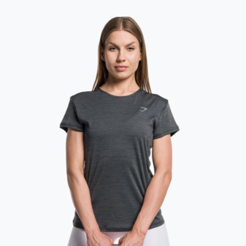 Tricou de alergare Gymshark Running Top SS pentru femei de culoare închisă/gri pentru antrenament
