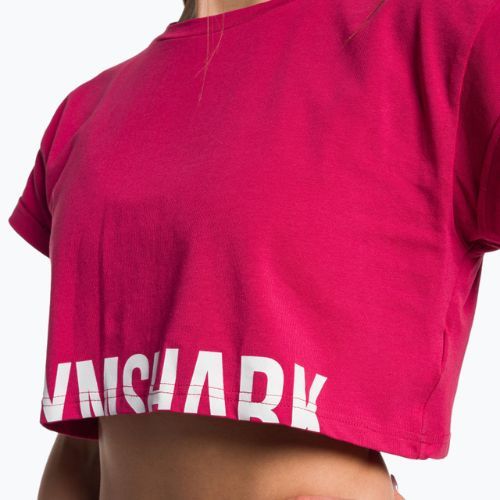 Gymshark Training Fraction Crop Top pentru femei roz lava