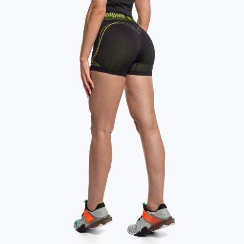 Pantaloni scurți de antrenament pentru femei Gymshark Apex Apex Seamless Low Rise verde/negru