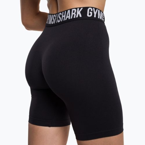 Pantaloni scurți de antrenament pentru femei Gymshark Fit Cycling negru/alb negru/alb