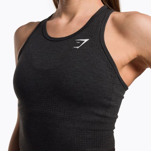 Tricoul de antrenament pentru femei Gymshark Vital Seamless Tank fără cusături de culoare închisă/gri