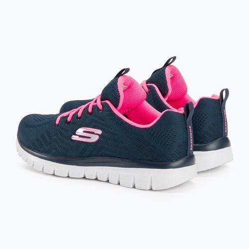 SKECHERS Graceful Get Connected pantofi de antrenament pentru femei, culoare navy/roz cald