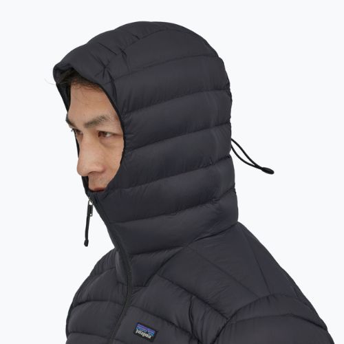 Geacă cu puf pentru bărbați Patagonia Down Sweater Hoody black