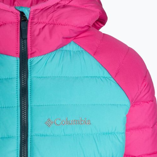 Columbia Powder Lite jachetă cu glugă pentru copii geyser/pink ice