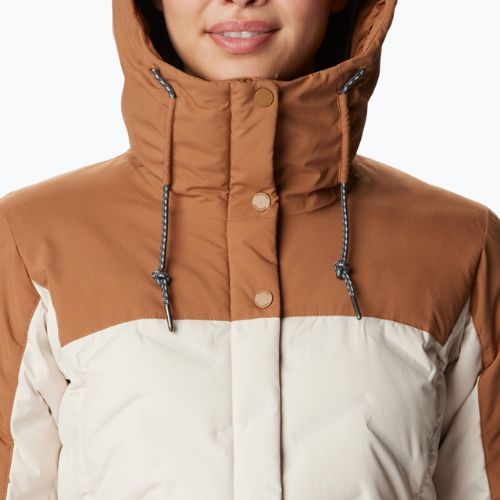 Jachetă Columbia Mountain Croo II Mid Down pentru femei, cretă/maro cărămiziu
