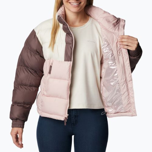 Columbia Pike Lake II Cropped jachetă de puf pentru femei, roz prăfuit/cretă/basalt
