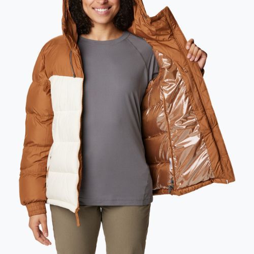 Columbia Pike Lake Insulated II jachetă din puf pentru femei de culoare camel maro/cretă