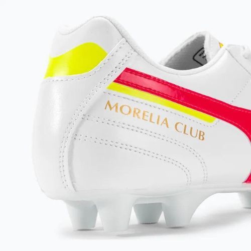 Mizuno Morelia II Club MD ghete de fotbal pentru bărbați alb/flery coral2/bolt2