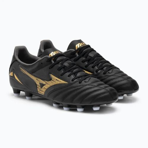 Ghete de fotbal Mizuno Morelia Neo IV Pro MD pentru bărbați, negru/auriu/negru