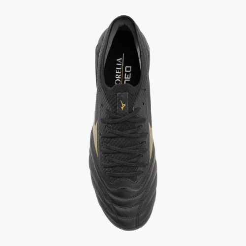 Mizuno Morelia Morelia Neo IV Beta Elite MD ghete de fotbal pentru bărbați negru/aur/negru/negru