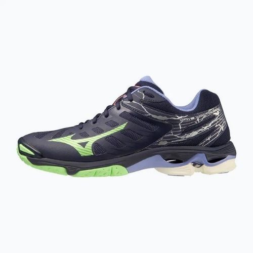 Pantofi de volei pentru bărbați Mizuno Wave Voltage evening blue / tech green / lolite