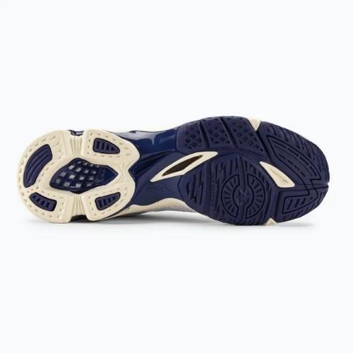 Pantofi de volei pentru bărbați Mizuno Wave Voltage alb / panglică albastră / mp gold