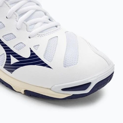 Pantofi de volei pentru bărbați Mizuno Wave Voltage alb / panglică albastră / mp gold