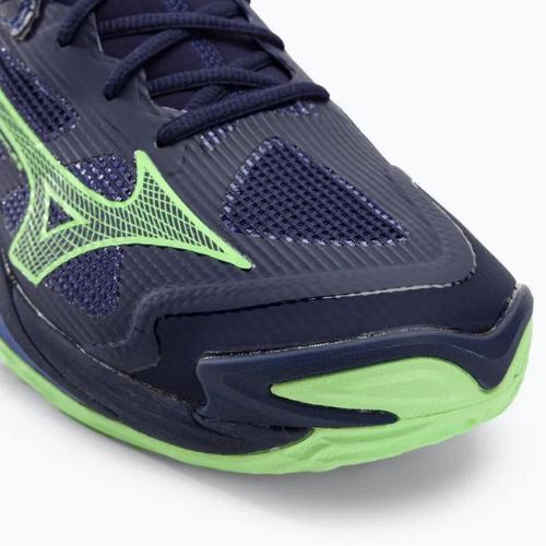 Pantofi de volei pentru bărbați Mizuno Wave Momentum 3 evening blue / tech green / lolite