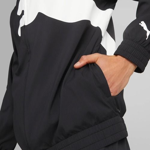 Jachetă de antrenament pentru bărbați PUMA Train Big Cat Lined Woven puma negru