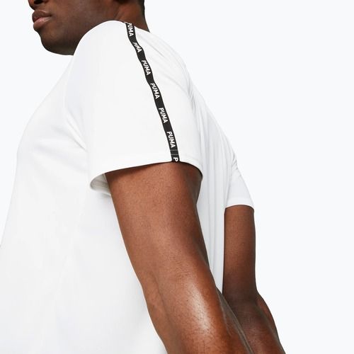 Tricou de antrenament pentru bărbați PUMA Essentials Taped puma alb