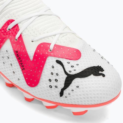 PUMA Future Pro FG/AG Jr ghete de fotbal pentru copii puma alb/puma negru/fire orchid