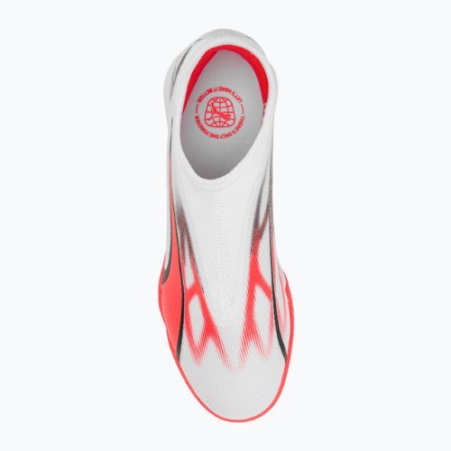 PUMA Ultra Match LL IT + Mid Jr ghete de fotbal pentru copii puma alb / puma negru / orhidee de foc