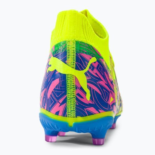 PUMA Future Match Energy FG/AG ghete de fotbal pentru bărbați ultra albastru/alerta galbenă/roz luminos
