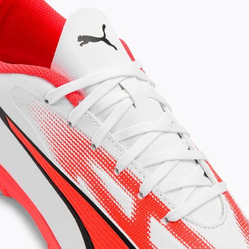 Cizme de fotbal pentru bărbați PUMA Ultra Play FG/AG puma alb/puma negru/fire orchid