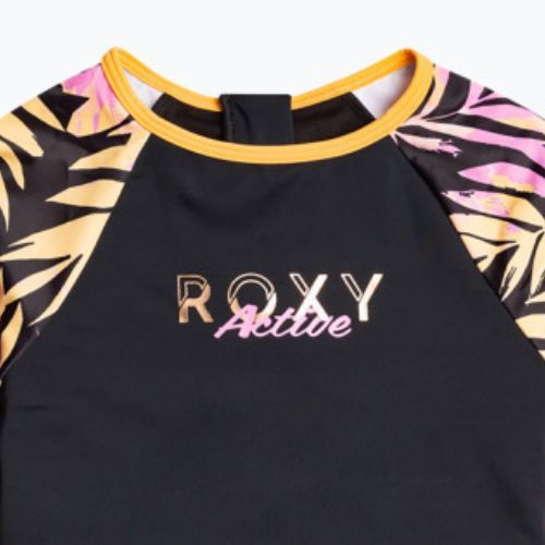 ROXY Active Joy corp de înot pentru copii, antracit, zebră, fetiță din junglă