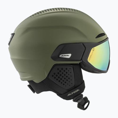 Cască de schi Alpina Alto Q-Lite olive matt