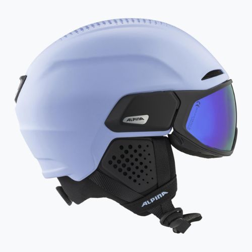 Cască de schi Alpina Alto Q-Lite liliac/negru mat