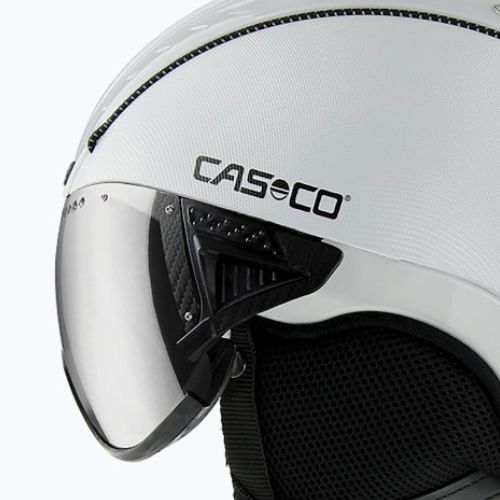 Cască de schi CASCO SP-2 Photomatic Visor structurat alb lucios