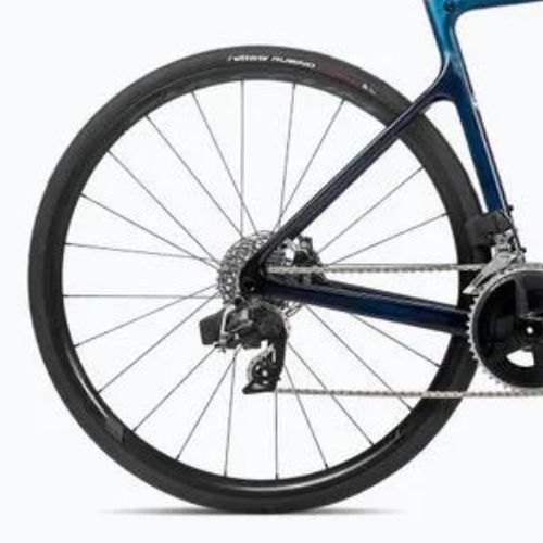Orbea Orca Orca M31e Team 2023 albastru de vedere de carbon/titan biciclete de șosea