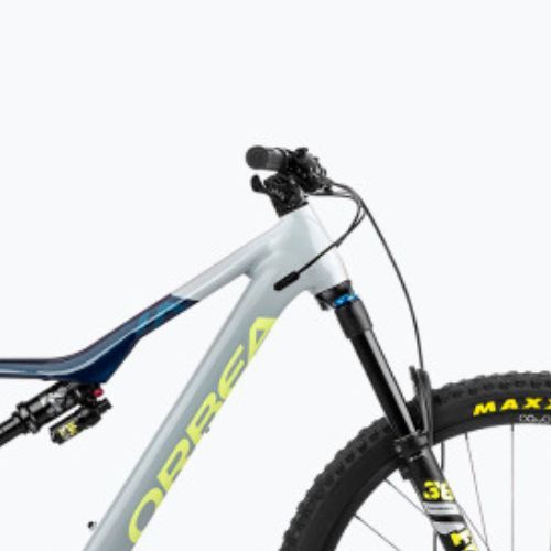 Bicicleta electrică Rise H10 42V 540Wh 2023 gri/albastru de lunetă