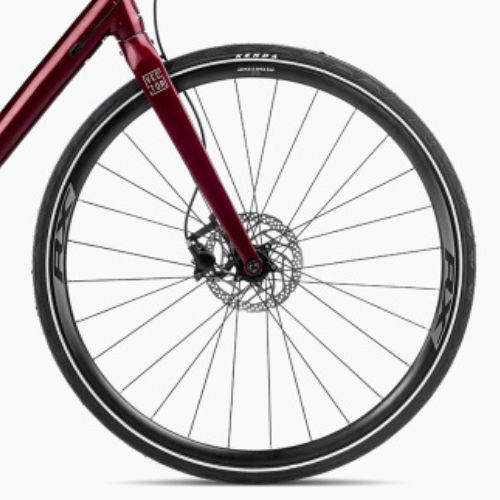 Orbea Vector 10 2023 bicicletă de oraș roșu închis metalic