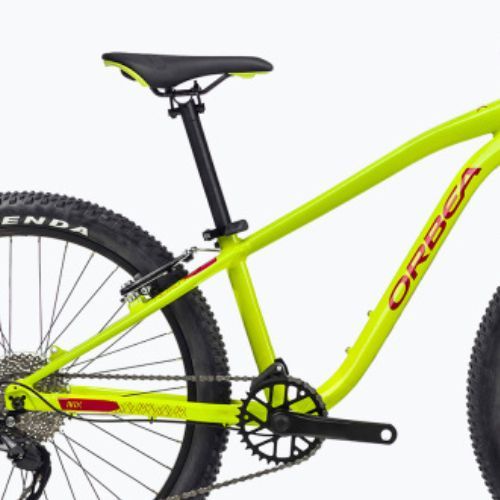 Bicicletă pentru copii Orbea MX 24 Team 2023 verde lime/roșu pepene roșu