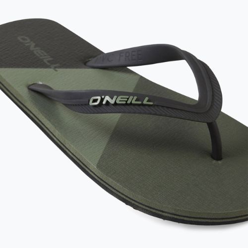 Șlapi O'Neill Profile Color Block pentru bărbați, de culoare verde lichen închis