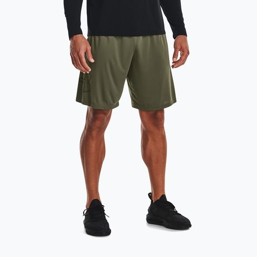 Pantaloni scurți de antrenament pentru bărbați Under Armour Tech Graphic marine din verde/negru