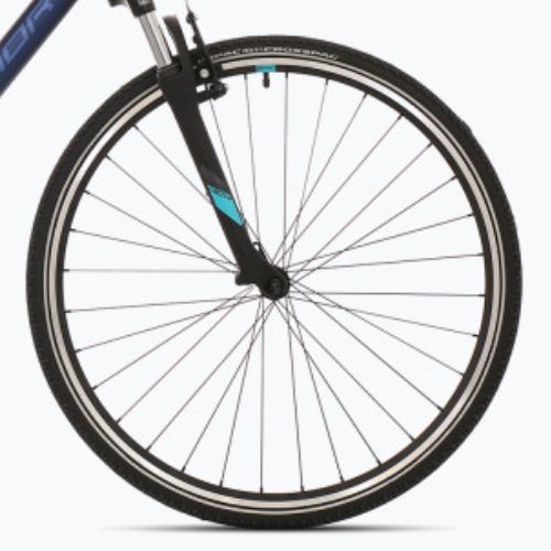 Bicicleta de cross pentru femei Superior RX 510 L albastru mat de noapte/argintiu/galben neon