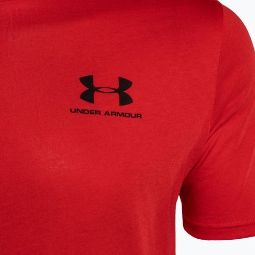 Under Armour Sportstyle Stânga piept SS tricou de antrenament pentru bărbați roșu/negru