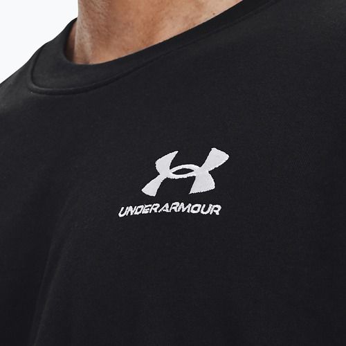 Tricou Under Armour Logo Emb Heavyweight pentru bărbați negru/alb