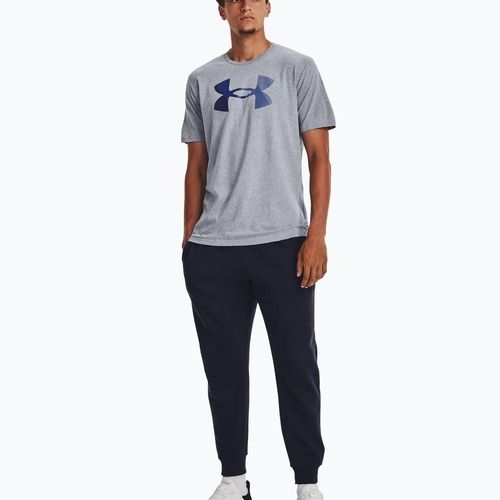 Tricou Under Armour Big Logo pentru bărbați Under Armour T-shirt Fill steel light heather/black/royal