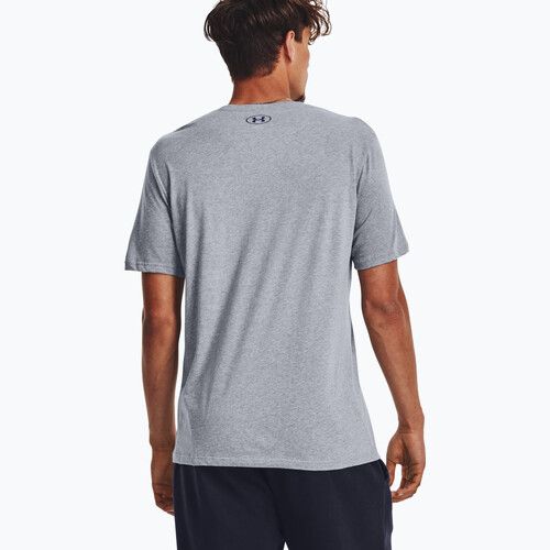 Tricou Under Armour Big Logo pentru bărbați Under Armour T-shirt Fill steel light heather/black/royal