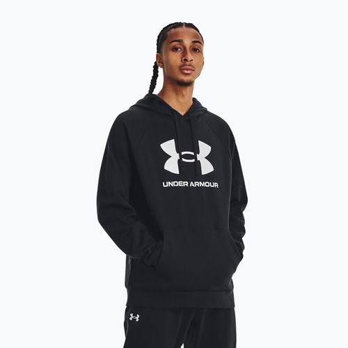 Hanorac Under Armour Rival Fleece Fleece Logo HD pentru bărbați, alb/negru