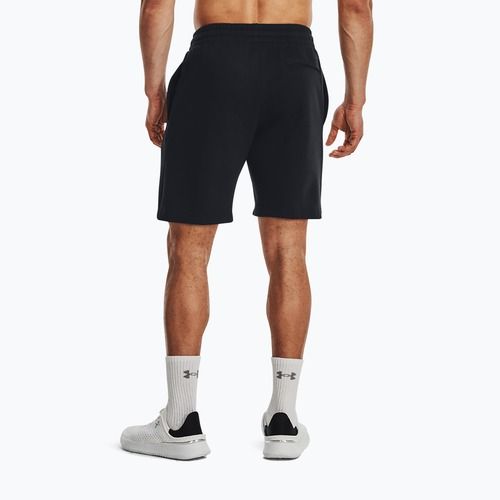 Pantaloni scurți de antrenament Under Armour Rival Fleece pentru bărbați negru/alb