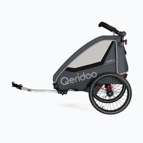 Remorcă pentru biciclete Qeridoo Qupa 2 gri