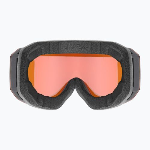 Ochelari de schi UVEX Evidnt Attract CV S2 negru mat/roșu oglindă/roșu oglindă/portocaliu/negru transparent