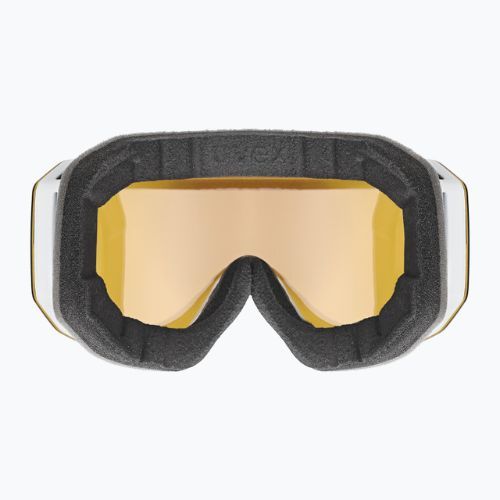 Ochelari de schi UVEX Evidnt Attract CV S2 alb mat/argintiu mat/argintiu oglindă/galbencontr/clear