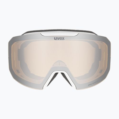 Ochelari de schi UVEX Evidnt Attract CV S2 alb mat/argintiu mat/argintiu oglindă/galbencontr/clear