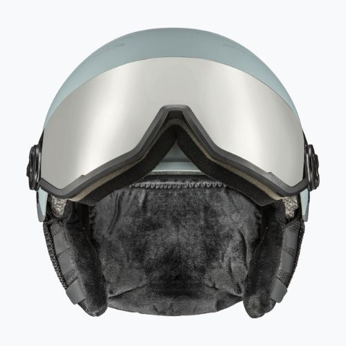 Cască de schi UVEX Wanted Visor glacier/rhino mat/mirror silver smoke